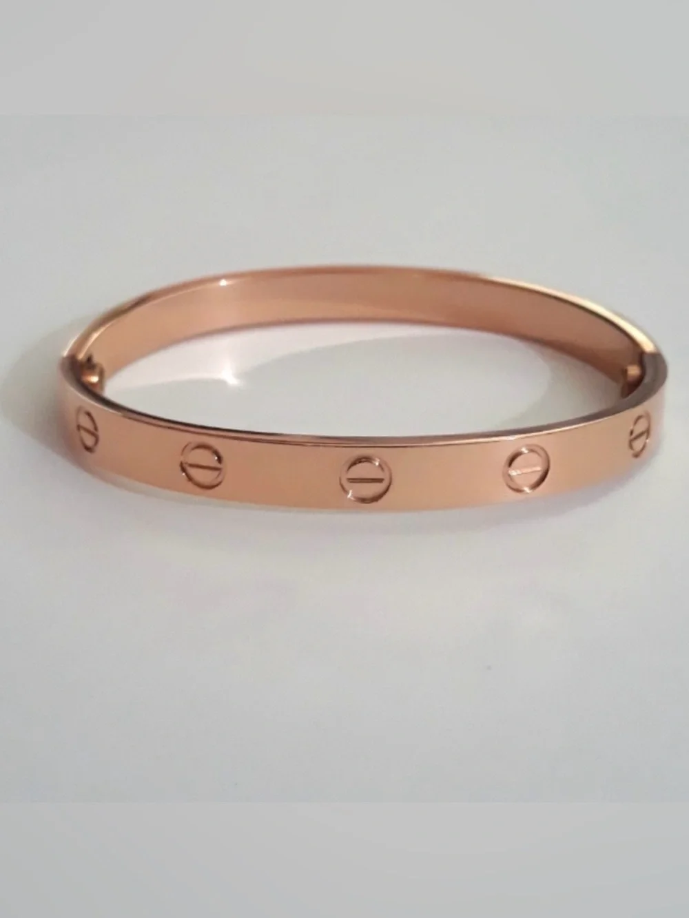 Generic Rose Gold Screw Cuff Bangle Bracelet with Screwdriver